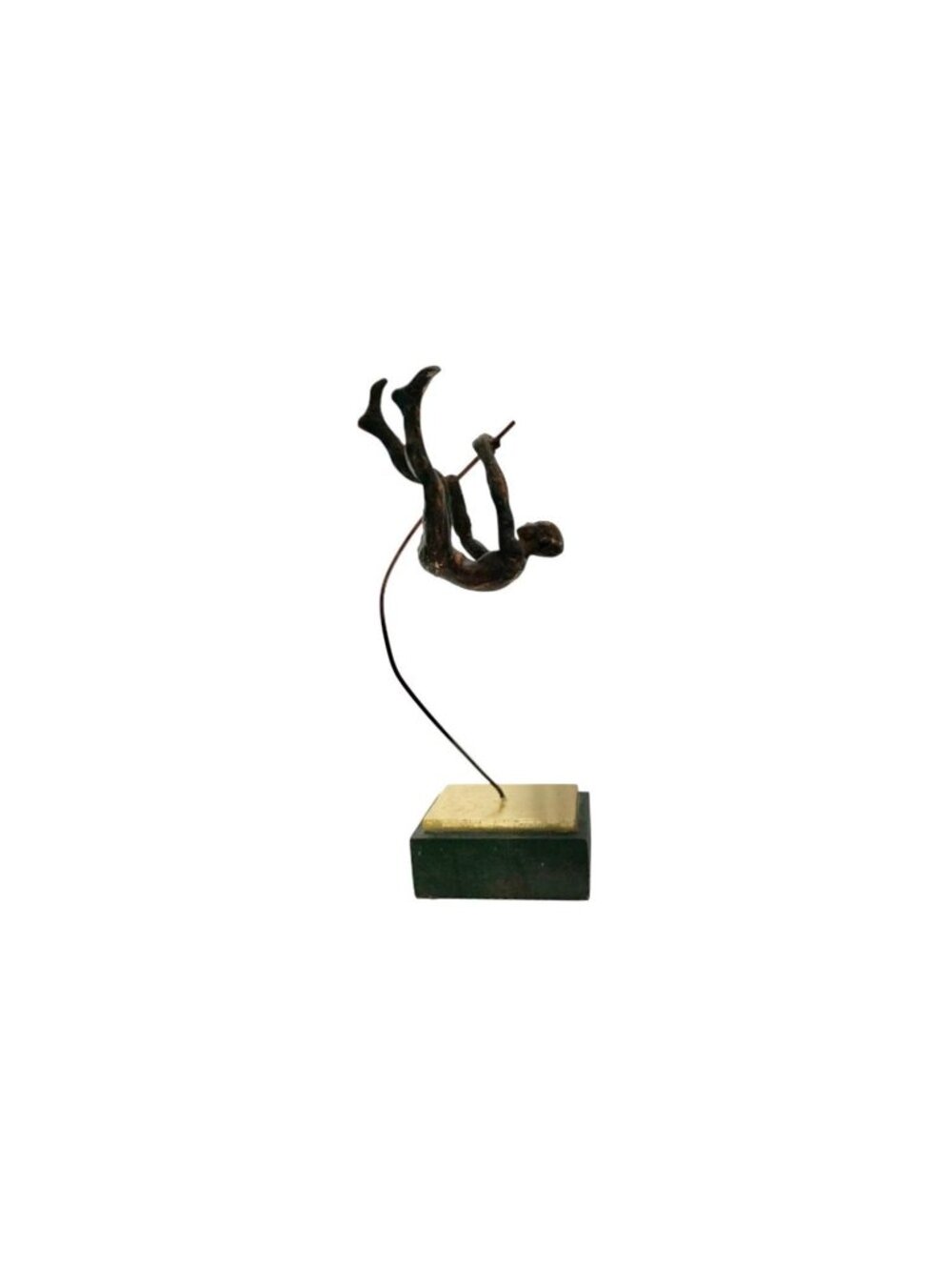 Pole Jumper Sculpture Vaulter Figurine Vintage Sport Decor Statue